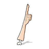 cartoon pointing arm N9