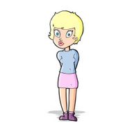 cartoon pretty woman N111