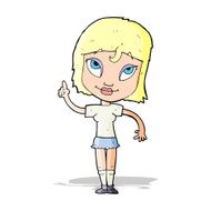 cartoon woman with idea N112