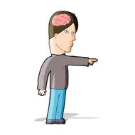 cartoon clever man pointing N5