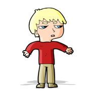 cartoon annoyed boy N15