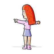 cartoon woman pointing N84