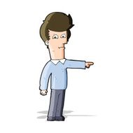 Cartoon Man Pointing N90
