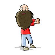 cartoon bearded old man N16
