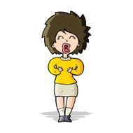 cartoon screaming woman N5