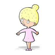 cartoon surprised woman N92
