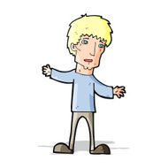 cartoon worried man N46