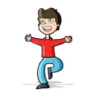 cartoon excited boy N66