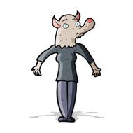 cartoon werewolf woman N2