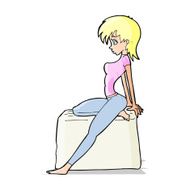 cartoon pin up pose girl N5