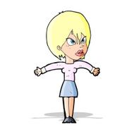 cartoon annoyed girl N10