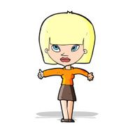 cartoon woman giving thumbs up symbol N26