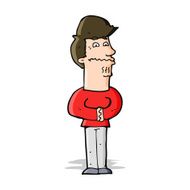 cartoon nervous man N68