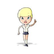 cartoon woman with idea N113