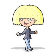 cartoon smug looking woman N4