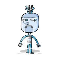 Funny Cartoon Robot N25
