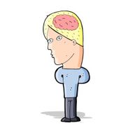 cartoon man with big brain N4