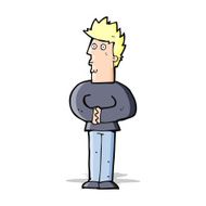 cartoon nervous man N69