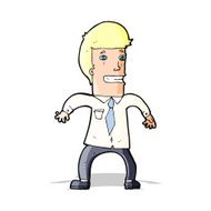 cartoon nervous businessman N4