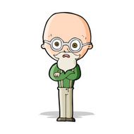 cartoon annoyed old man N27