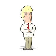 cartoon nervous man N70