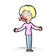 cartoon woman telling lies N3