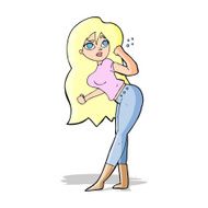 cartoon woman raising fist N5