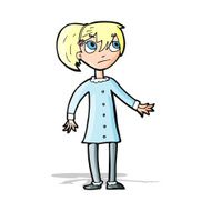 cartoon worried girl N4