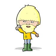 cartoon hippie man in wellington boots N4