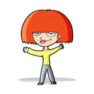 cartoon smug woman N8