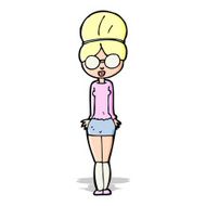 cartoon librarian woman N4