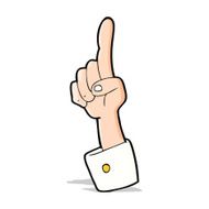 cartoon pointing hand N30