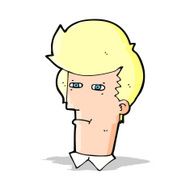 cartoon man narrowing eyes N16