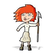 cartoon woman with spear N4