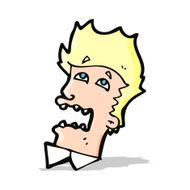 cartoon frightened man N47