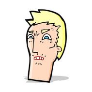 cartoon angry face N13