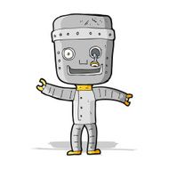 cartoon funny old robot N4