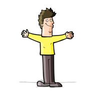 cartoon happy man N203