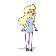 cartoon pretty girl N53