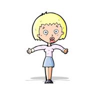 cartoon woman shrugging shoulders N188