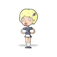 cartoon woman in french maid outfit N4