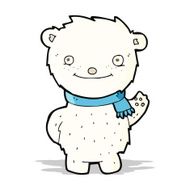 cartoon cute polar bear N23