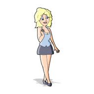 cartoon attractive office woman N5
