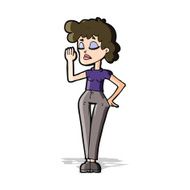 cartoon woman ignoring N10