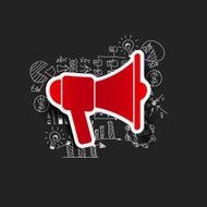 Drawing business formulas megaphone N13