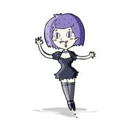 cartoon happy vampire girl N14
