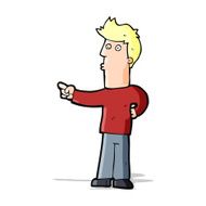Cartoon Man Pointing N93