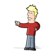 Cartoon Man Pointing N94