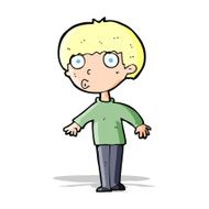 Cartoon Surprised Boy N11
