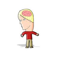 cartoon man with brain symbol N9